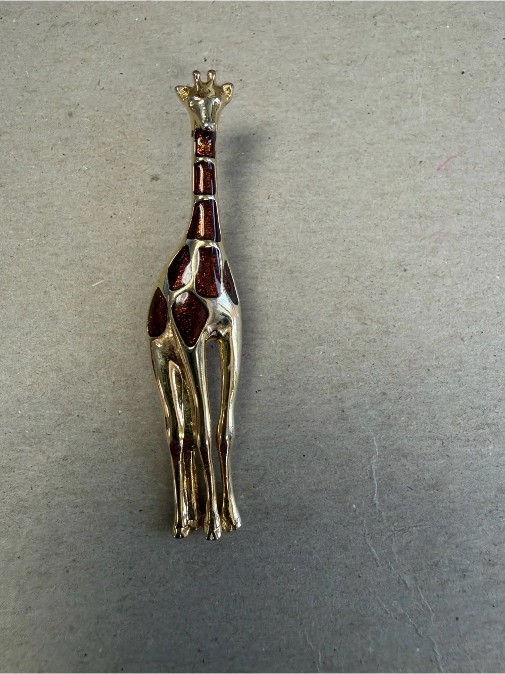 Liz Claiborne Goldtone Giraffe Brooch Vintage 80s